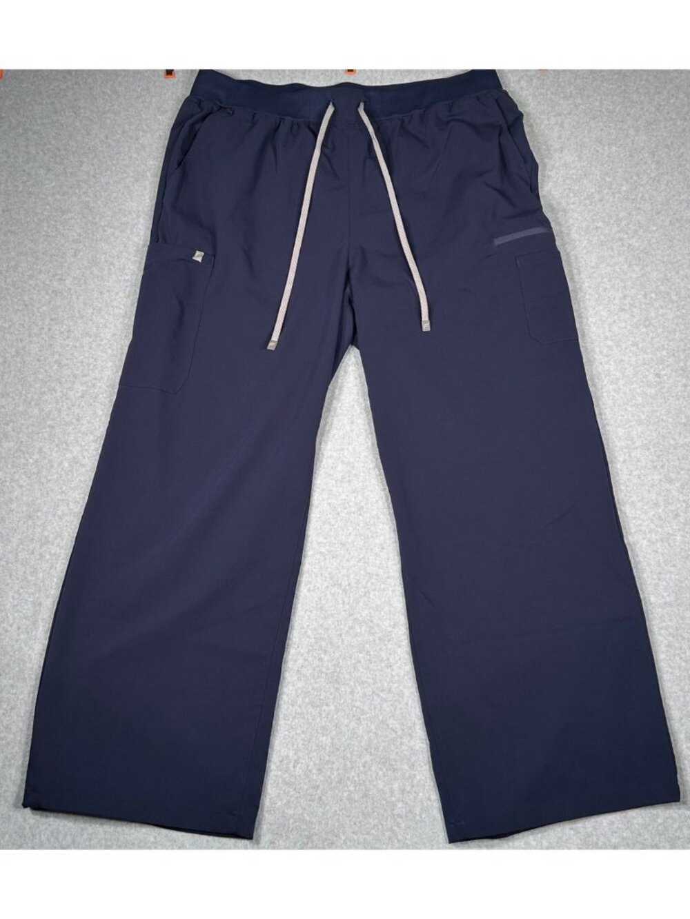 Fabletics Women's High-Rise Wide-Leg Scrub Pants Navy Blue Plus Size 2X Pockets